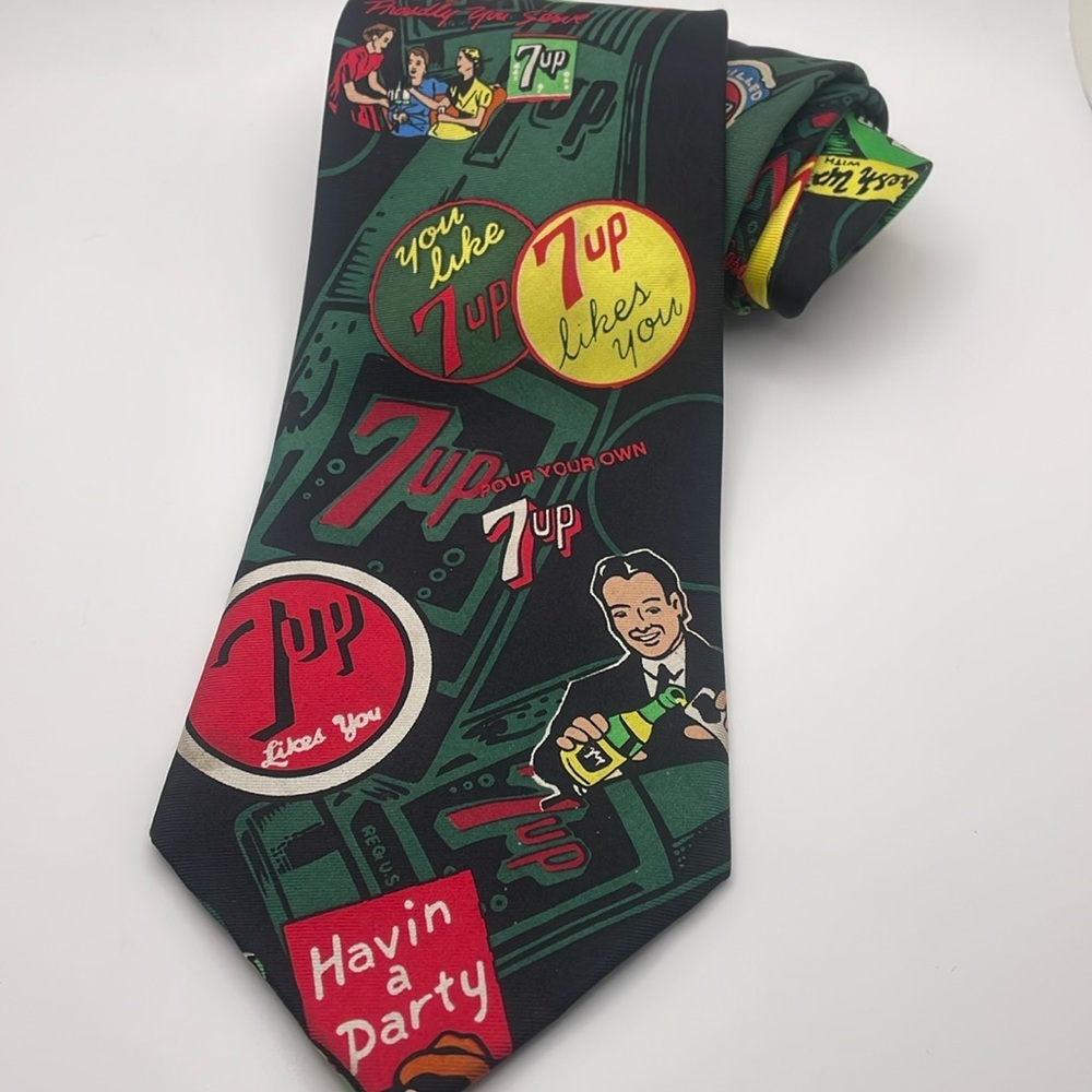 Novelty 7up Silk Tie